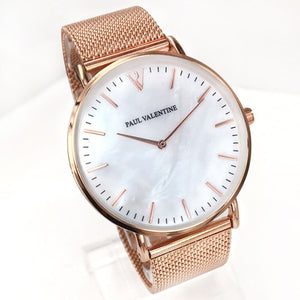 paul valentine Brand Luxury Women Watches Waterproof Business Rose Gold Stainless Steel Ladies Quartz Wrist watch