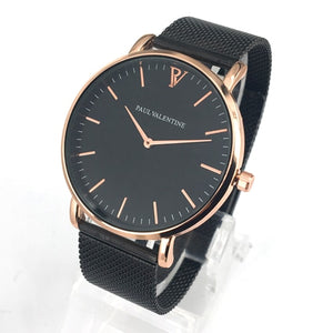 paul valentine Brand Luxury Women Watches Waterproof Business Rose Gold Stainless Steel Ladies Quartz Wrist watch