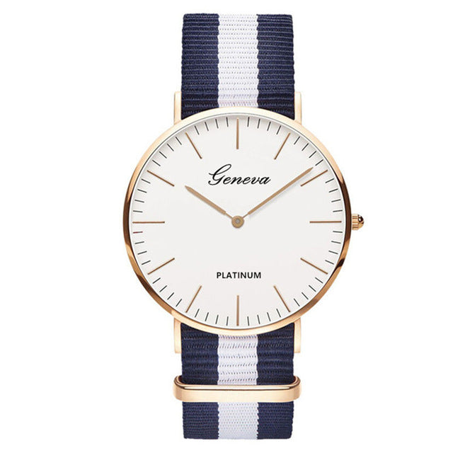 Luxury Brand Nylon Quartz Watch Men Women Ladies Fashion Bracelet Wrist Watch Wristwatches Clock Relogio Masculino Feminino