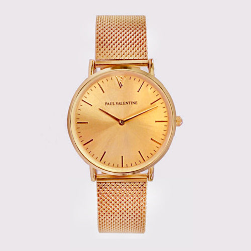 paul valentine Brand Luxury Women Watches Waterproof Business Rose Gold Stainless Steel Ladies Quartz Wrist watch
