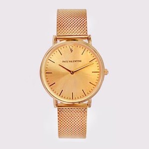 paul valentine Brand Luxury Women Watches Waterproof Business Rose Gold Stainless Steel Ladies Quartz Wrist watch