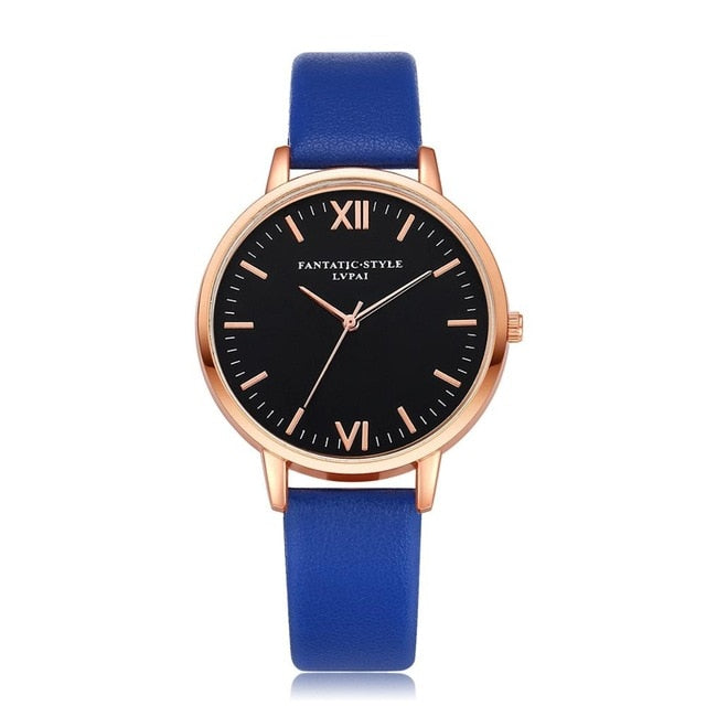 2018 Rose Gold Lvpai Brand Leather Watch Luxury Classic Wrist Watch Fashion Casual Simple Quartz Wristwatch Clock Women Watches