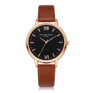 2018 Rose Gold Lvpai Brand Leather Watch Luxury Classic Wrist Watch Fashion Casual Simple Quartz Wristwatch Clock Women Watches