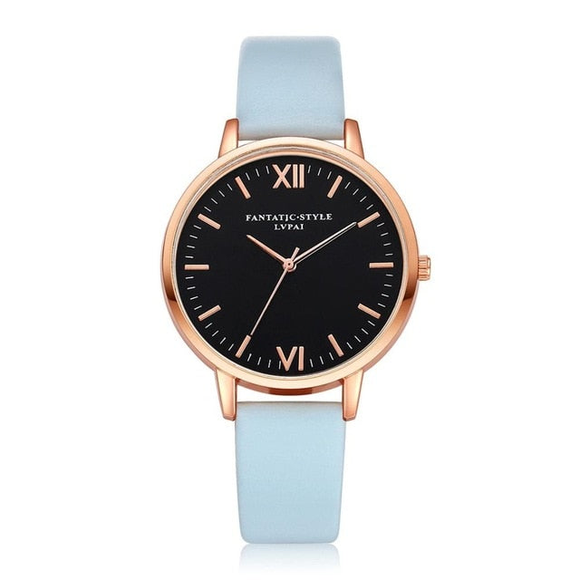 2018 Rose Gold Lvpai Brand Leather Watch Luxury Classic Wrist Watch Fashion Casual Simple Quartz Wristwatch Clock Women Watches