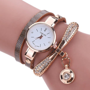 Women Watches Fashion Casual Bracelet Watch Woman Relogio Leather Band Rhinestone Analog Quartz Watch Female Clock Montre Femme