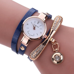 Women Watches Fashion Casual Bracelet Watch Woman Relogio Leather Band Rhinestone Analog Quartz Watch Female Clock Montre Femme