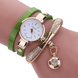 Women Watches Fashion Casual Bracelet Watch Woman Relogio Leather Band Rhinestone Analog Quartz Watch Female Clock Montre Femme