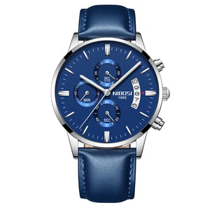 Nibosi Men Watch Chronograph Sport Mens Watches Top Brand Luxury Waterproof Full Steel Quartz Gold Clock Men Relogio Masculino