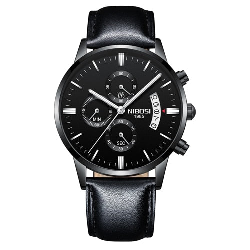 Nibosi Men Watch Chronograph Sport Mens Watches Top Brand Luxury Waterproof Full Steel Quartz Gold Clock Men Relogio Masculino