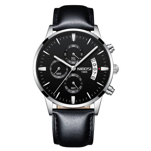 Nibosi Men Watch Chronograph Sport Mens Watches Top Brand Luxury Waterproof Full Steel Quartz Gold Clock Men Relogio Masculino